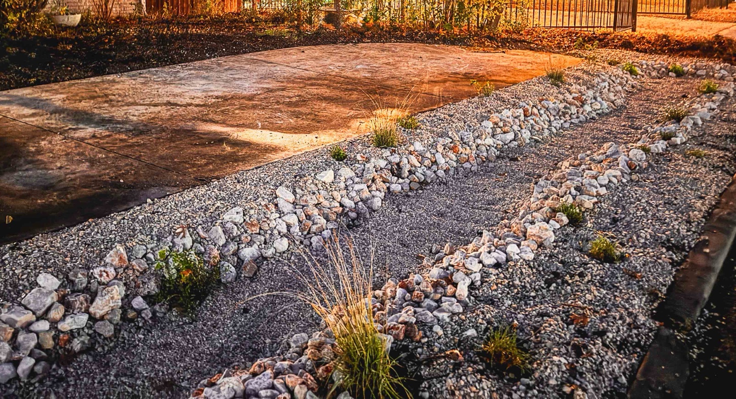 Castellum Channel bioswale installation